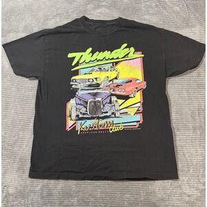 Vintage 1984 J.Galt thunder Kustom club Graphic Rally T-Shirt Size XLarge